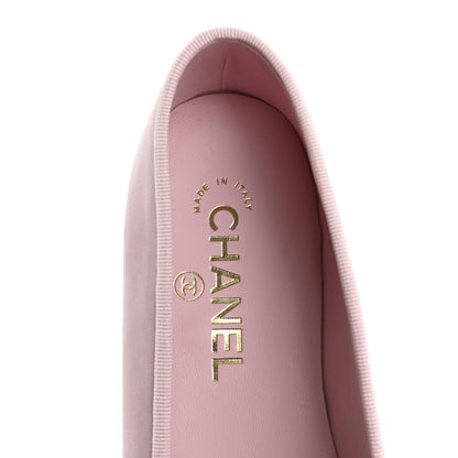 Chanel Suede Calfskin Cap Toe CC Ballerina Flats 39 Light Pink 7 of 10