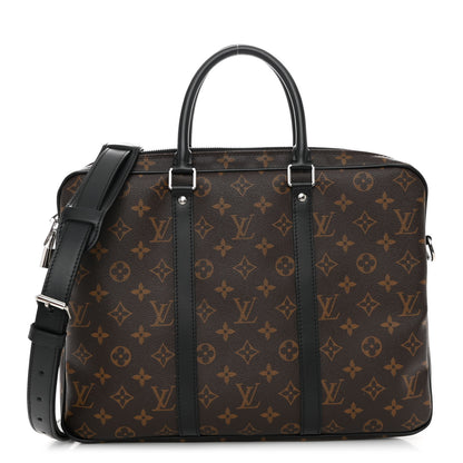 Louis Vuitton Monogram Macassar Porte-Documents Voyage PM 2 of 21
