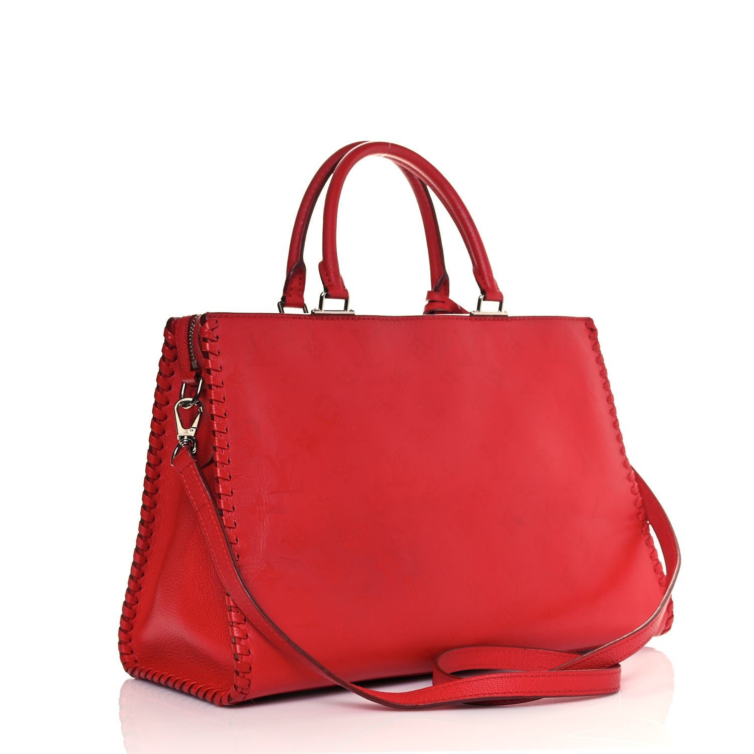 Louis Vuitton Monogram Cuir Plume Very Zipped Tote Rubis 3 of 12