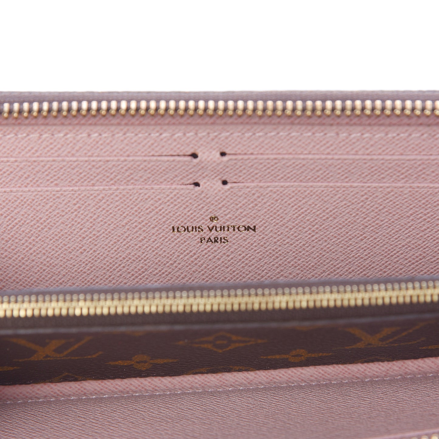 Monogram Clemence Wallet Rose Ballerine