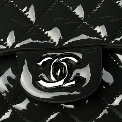 Chanel Patent Calfskin Quilted Mini Rectangular Flap Dark Grey 6 of 6