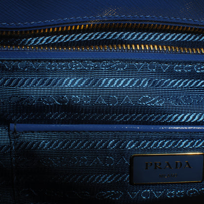 Prada Saffiano Vernice Shopping Tote Azzurro 9 of 10