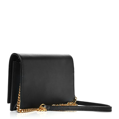 Saint Laurent Smooth Calfskin Classic Monogram Kate Tassel Chain Wallet Black 3 of 9