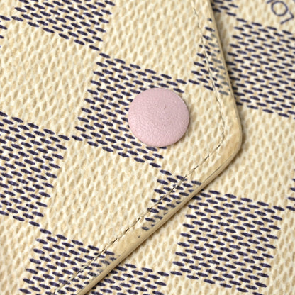 Louis Vuitton Damier Azur Victorine Wallet Rose Ballerine 8 of 8