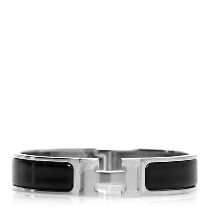 Hermes Enamel Narrow Clic Clac H Bracelet PM Black 1 of 5