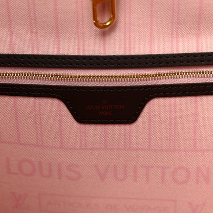 Louis Vuitton Damier Ebene Neo Neverfull MM Rose Ballerine 6 of 10