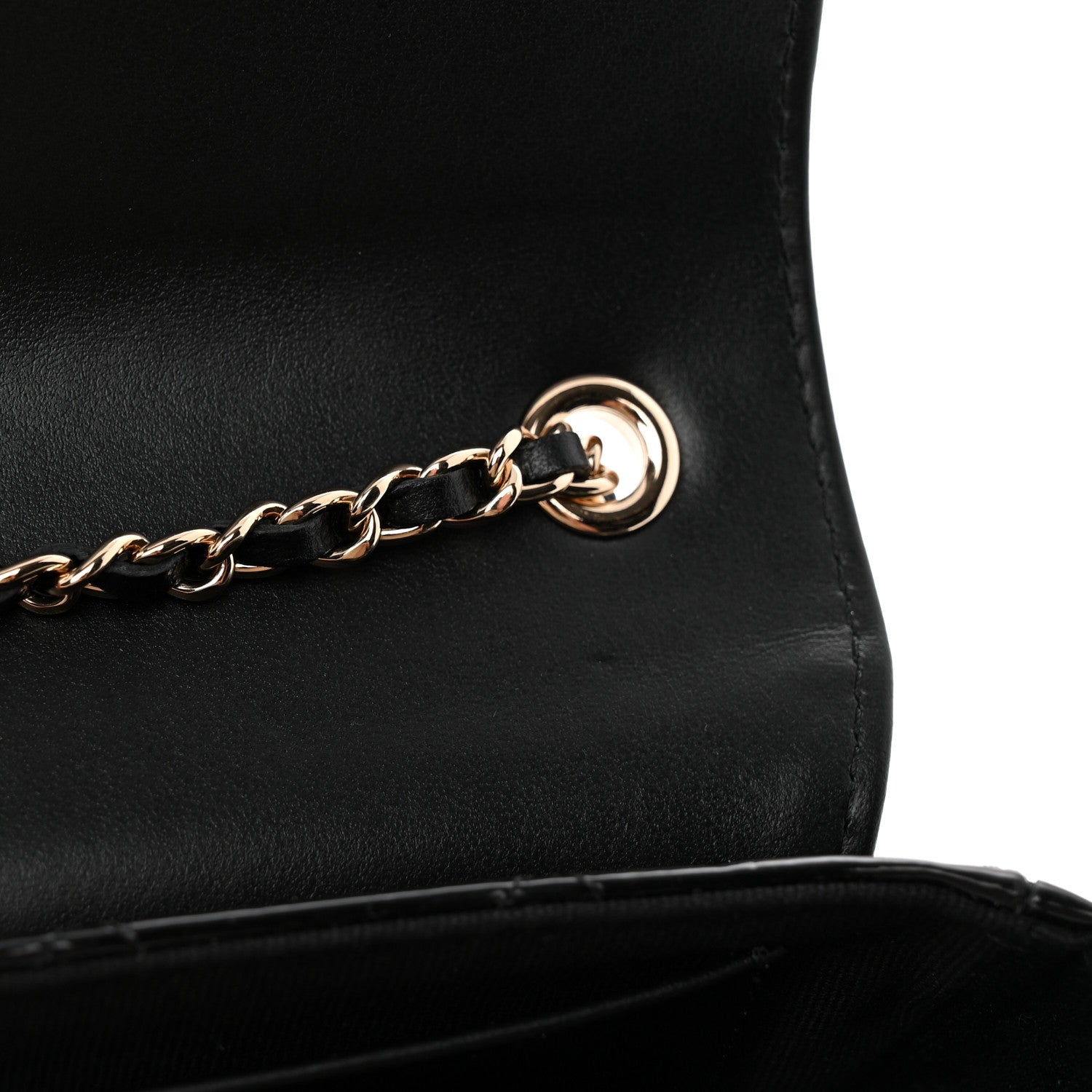 Chanel Patent Calfskin Quilted Mini Clutch Black 13 of 13