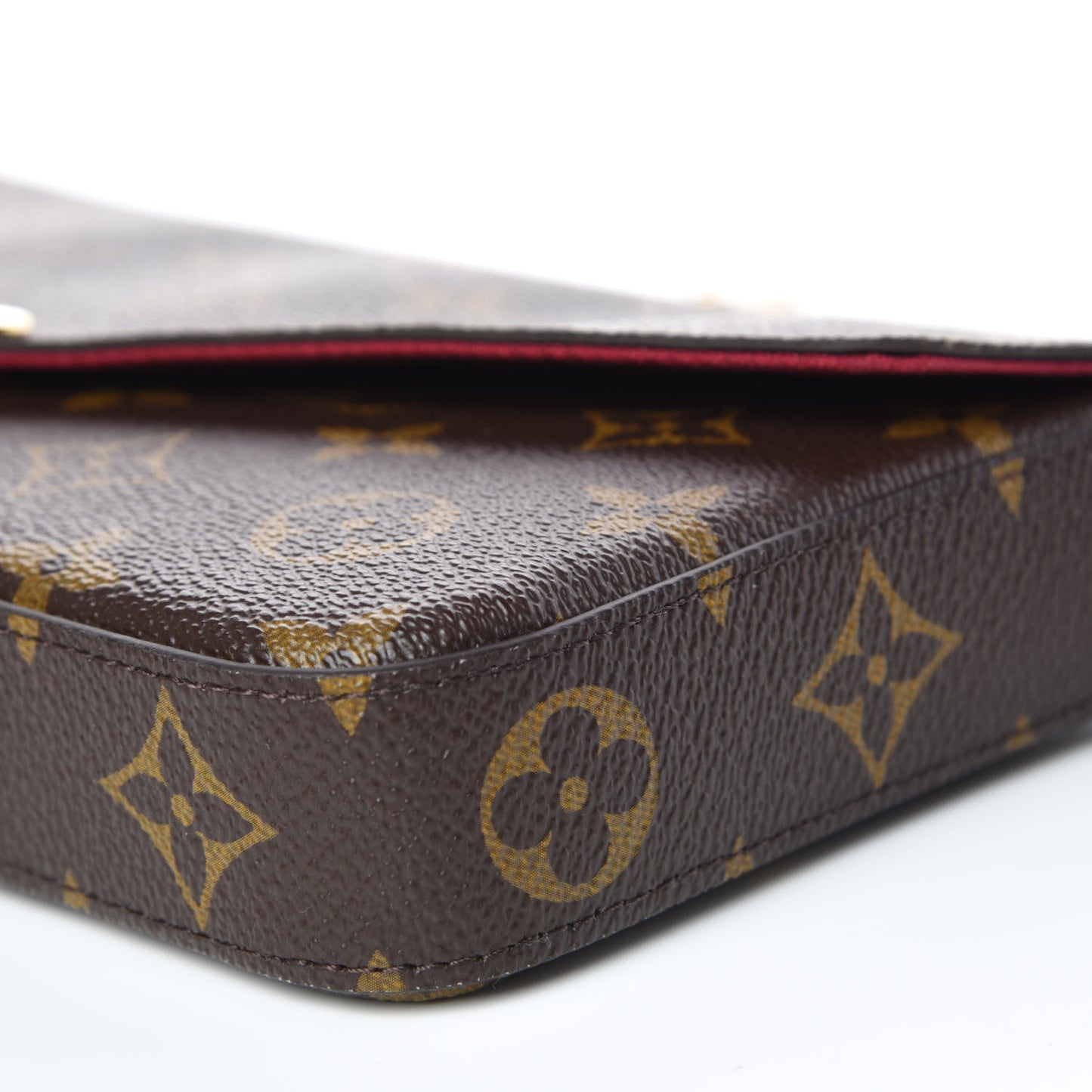 Monogram Pochette Felicie Chain Wallet Fuchsia