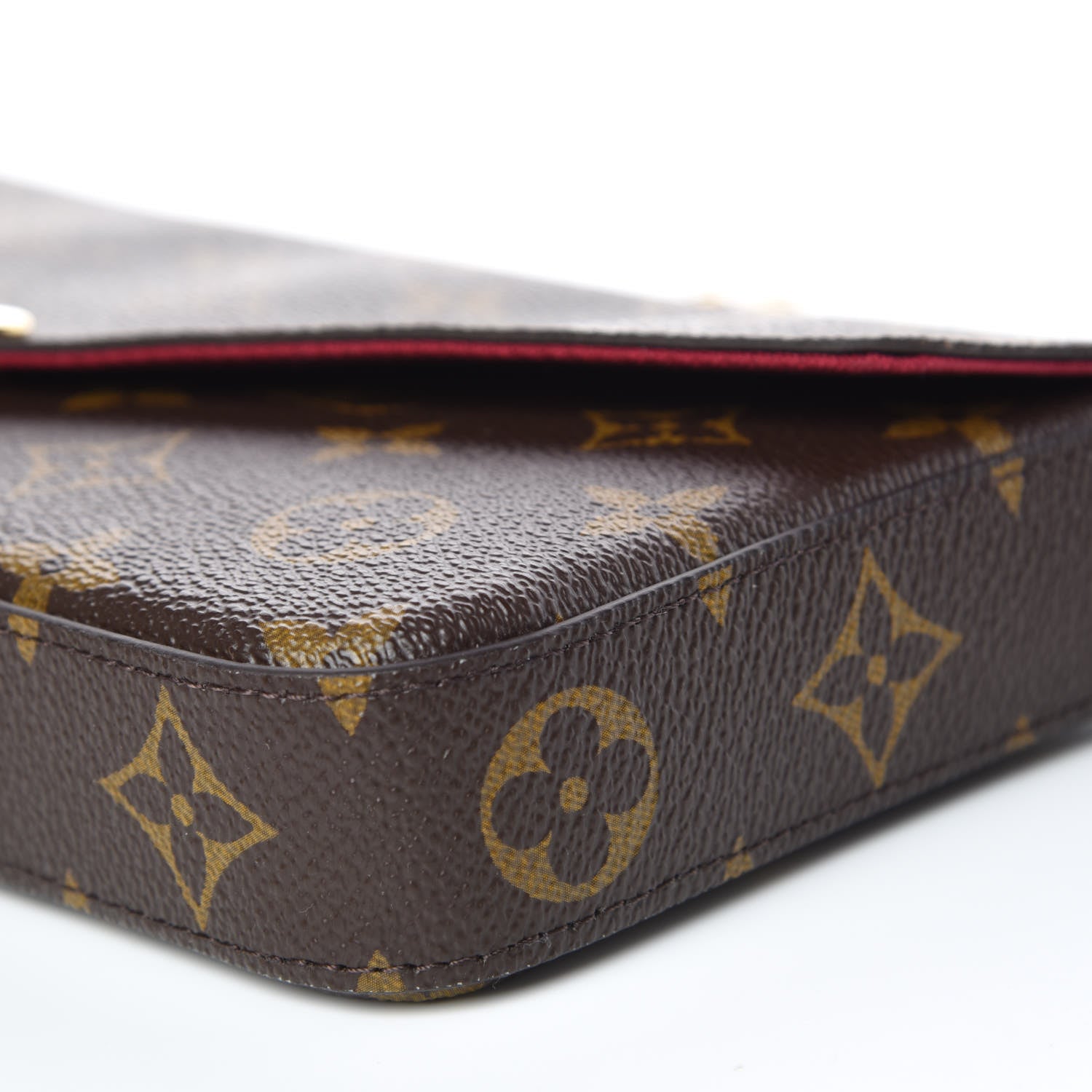 Louis Vuitton Monogram Pochette Felicie Chain Wallet Fuchsia 14 of 14