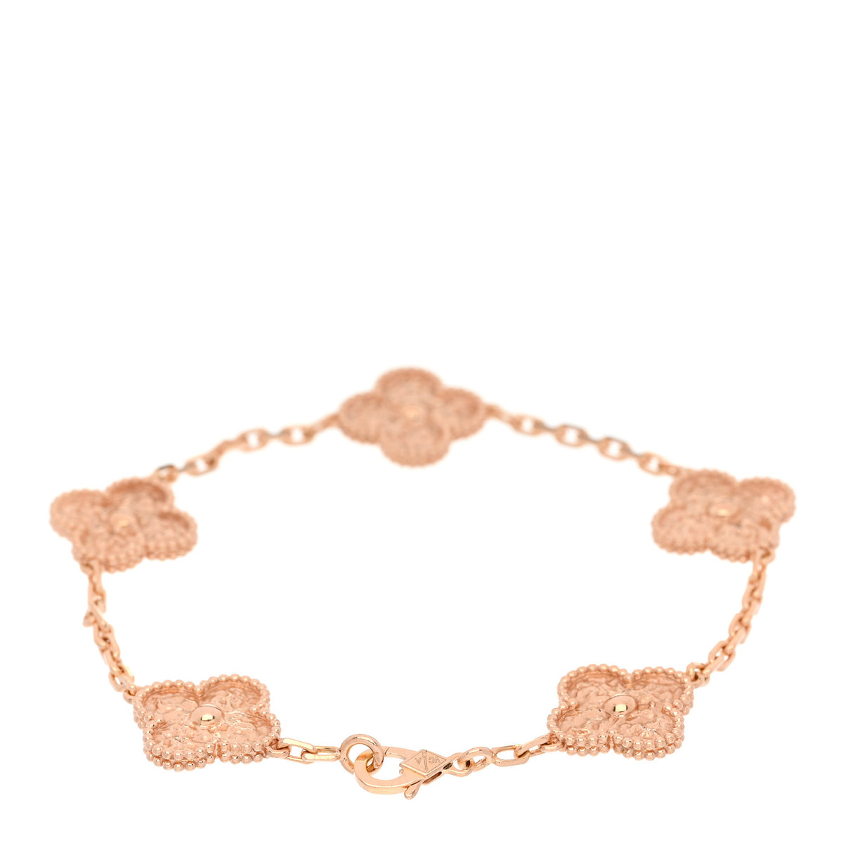 18K Rose Gold 5 Motifs Vintage Alhambra Bracelet