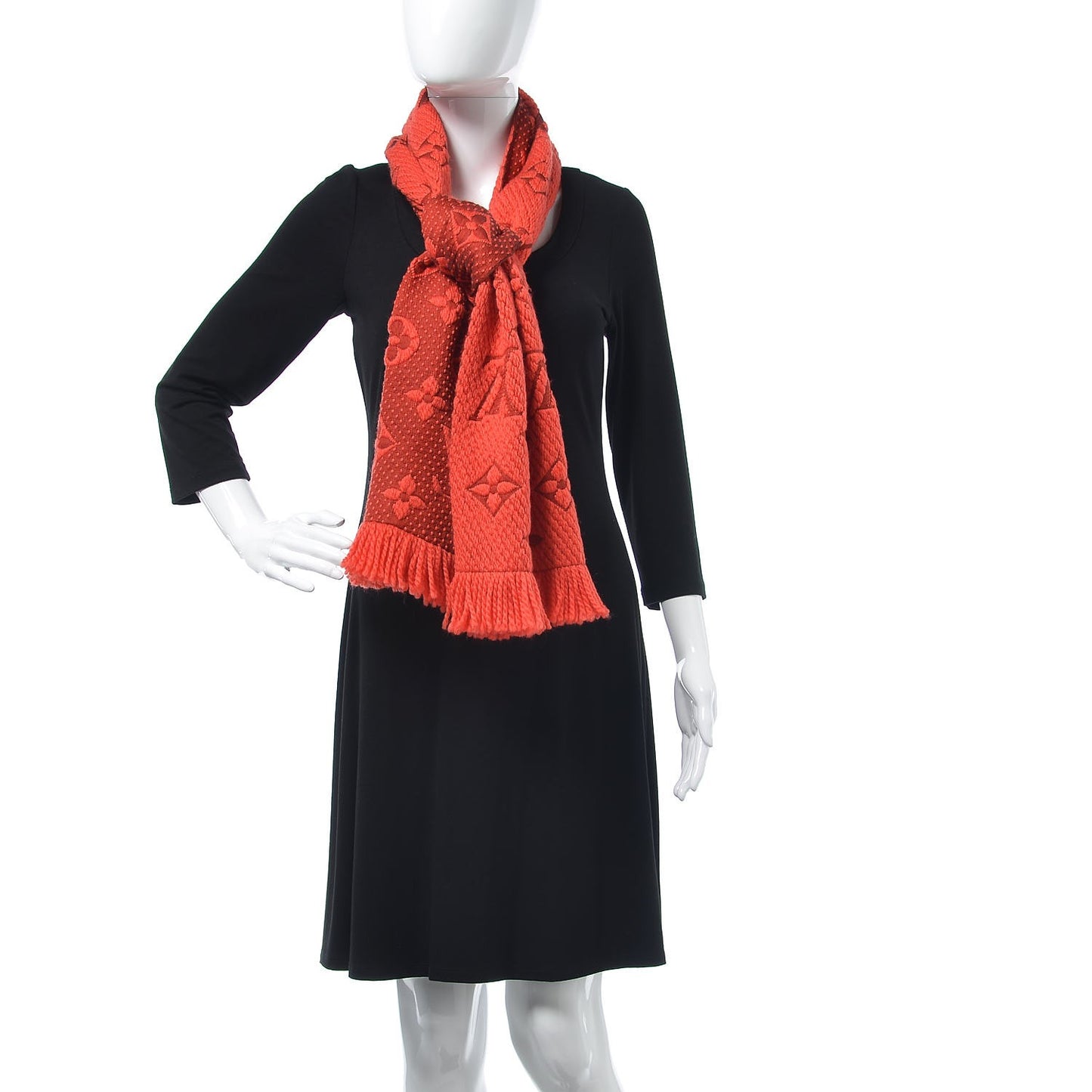 Wool Silk Logomania Scarf Orient