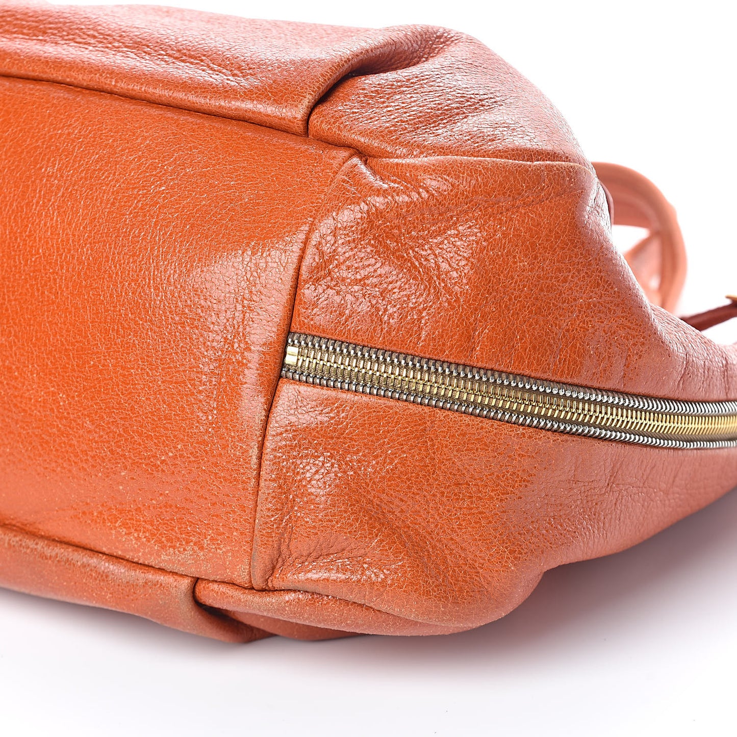 Cervo Lux Zippered Tote Papaya