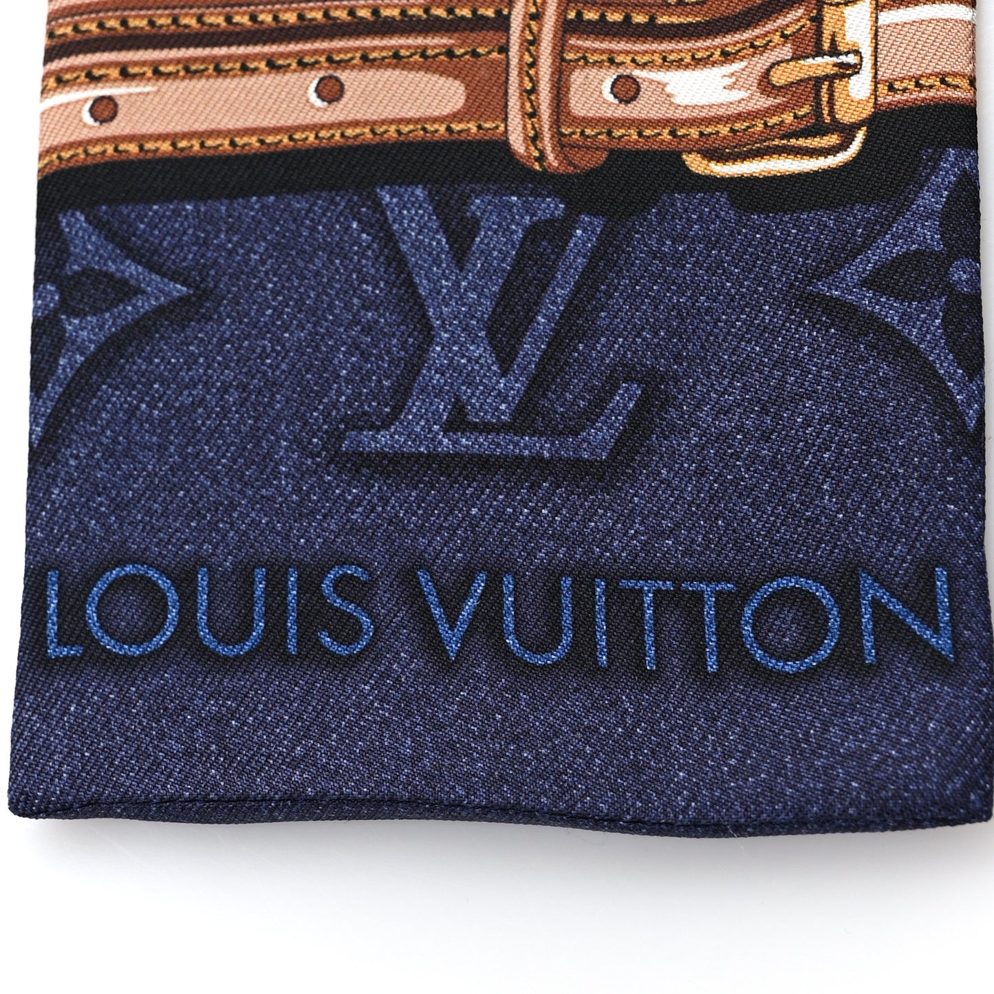 Silk Denimgram Confidential Bandeau Denim Blue