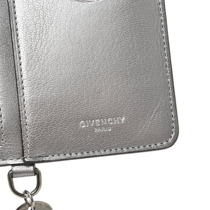 Givenchy Goatskin GV3 Zip Card Holder Silver Natural 6 of 8