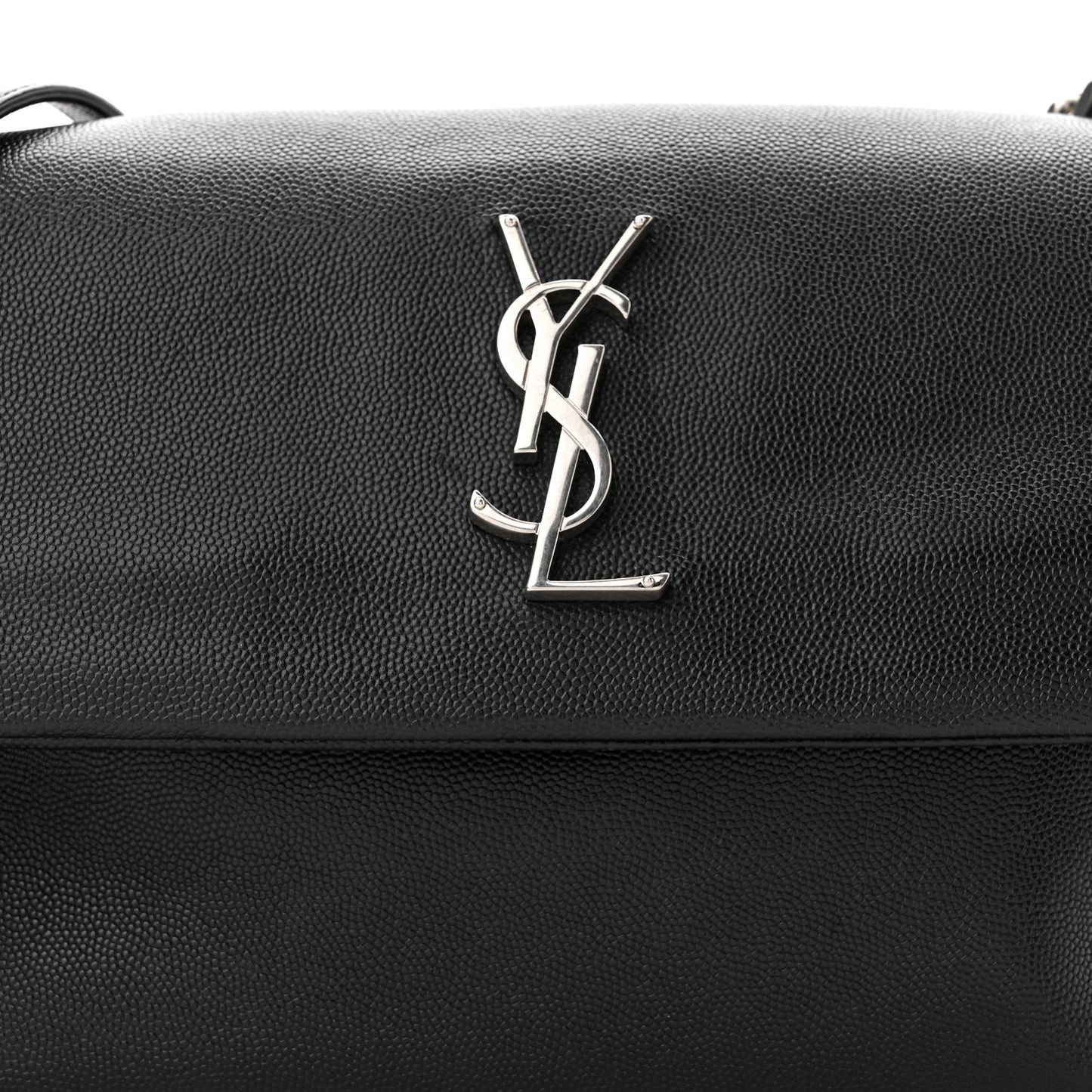 Grain De Poudre Medium West Hollywood Monogram Fold-Over Black