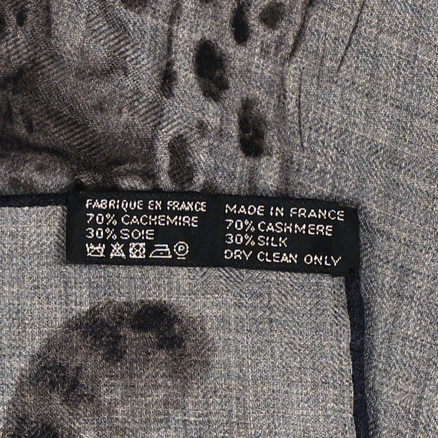 Cashmere Silk Dans L'atelier Shawl 140 Gris Flanelle Anthracite Gris