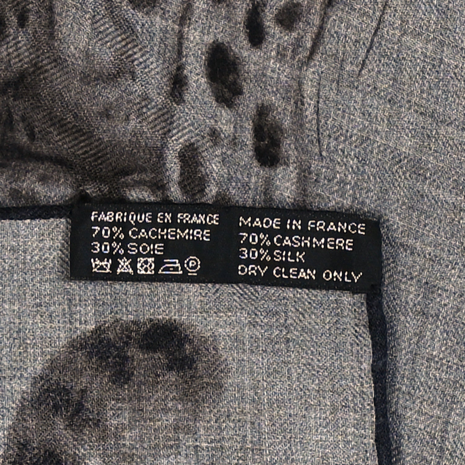 Hermes Cashmere Silk Dans L'atelier Shawl 140 Gris Flanelle Anthracite Gris 4 of 4