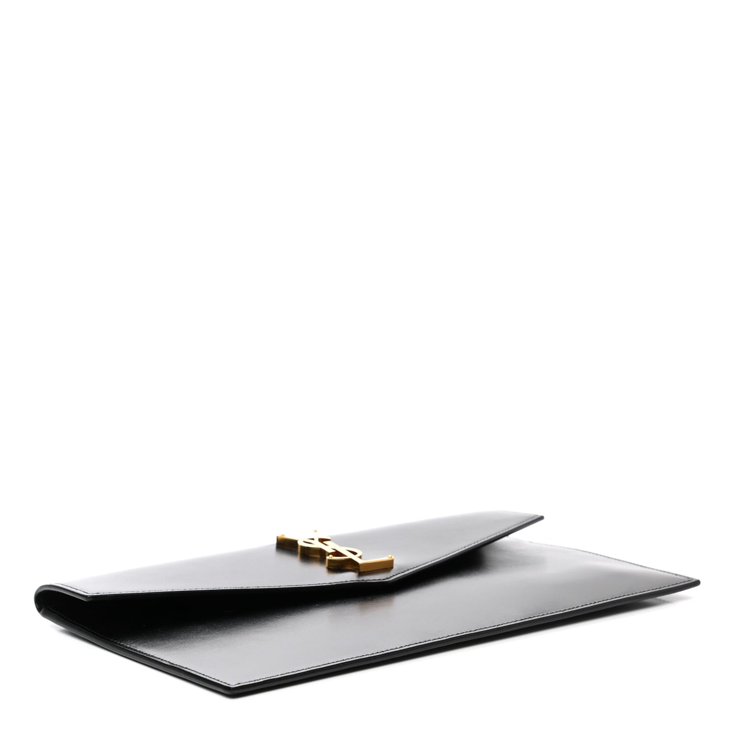 Smooth Shiny Calfskin Monogram Uptown Pouch Black