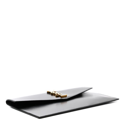 Saint Laurent Smooth Shiny Calfskin Monogram Uptown Pouch Black 4 of 6