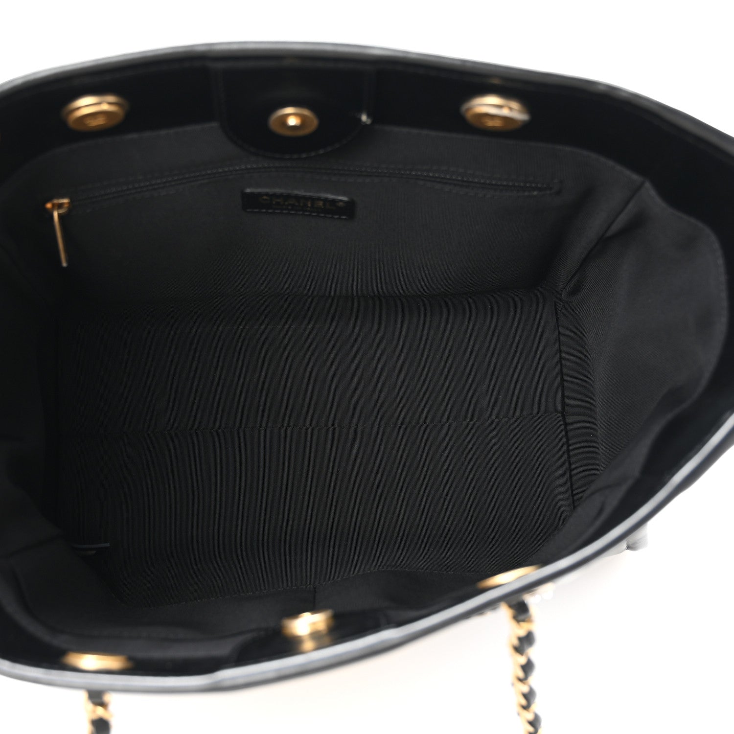 Chanel Aged Calfskin Small Charms Deauville Tote Black 5 of 11