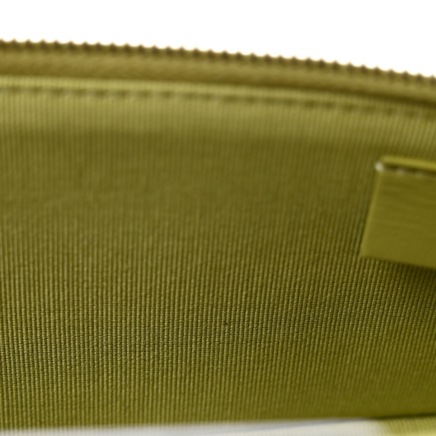 Caviar Quilted Top Handle Slim Vanity With Chain Khaki