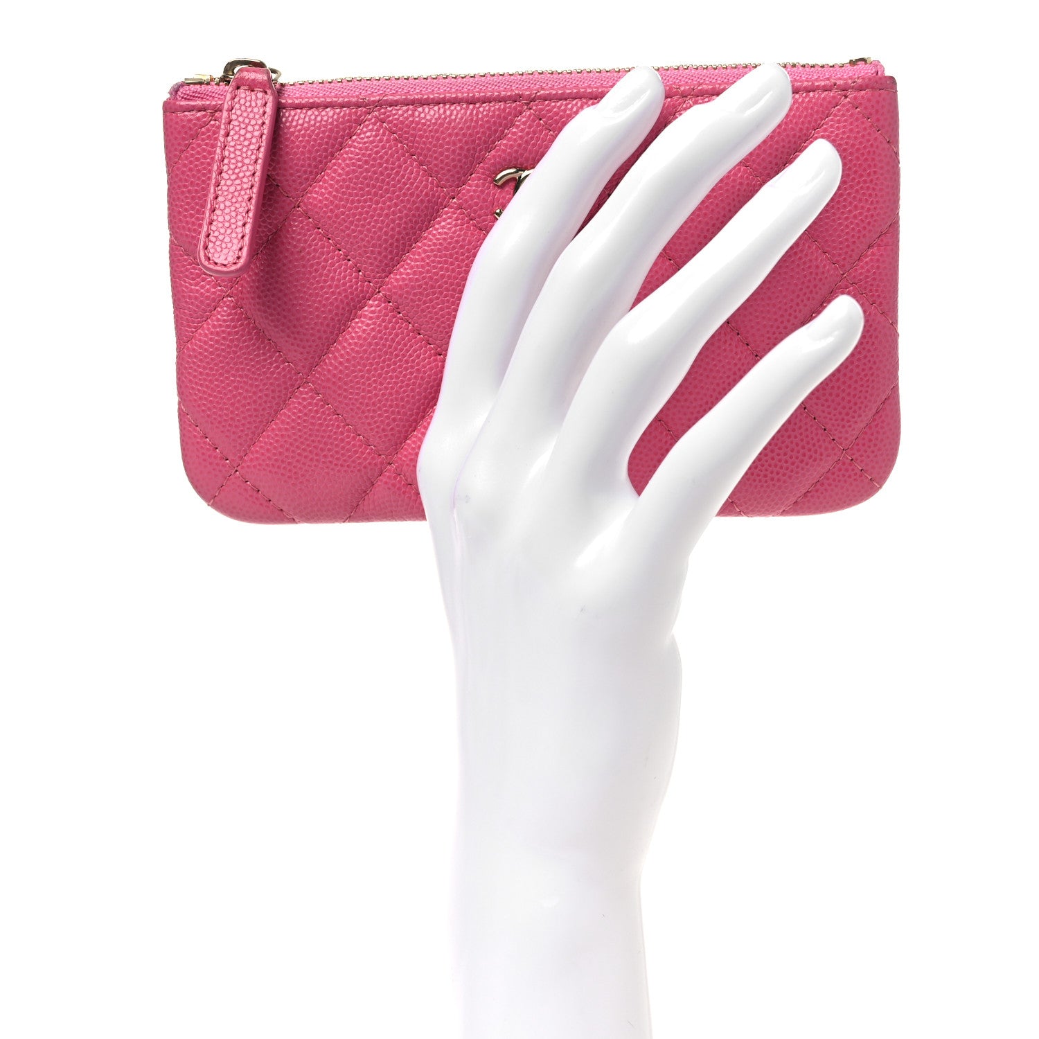Chanel Caviar Quilted Small Cosmetic Case Pink 2 of 10
