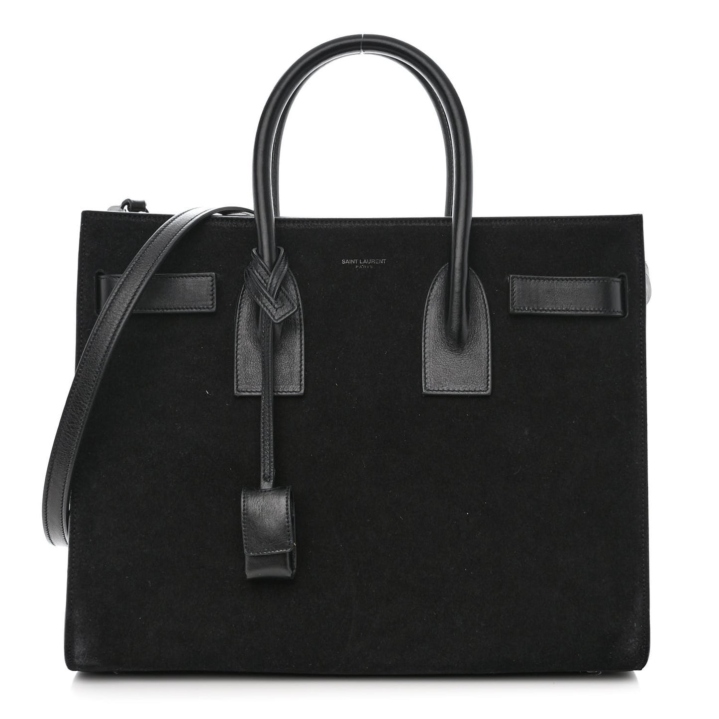 Suede Calfskin Small Sac De Jour Black