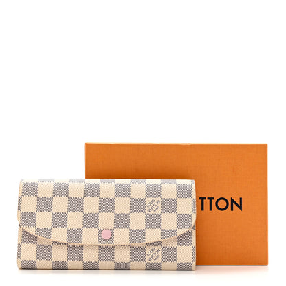 Louis Vuitton Damier Azur Emilie Wallet Rose Ballerine 7 of 7