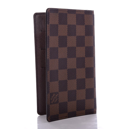 Louis Vuitton Damier Ebene Checkbook Holder Case Wallet 3 of 7