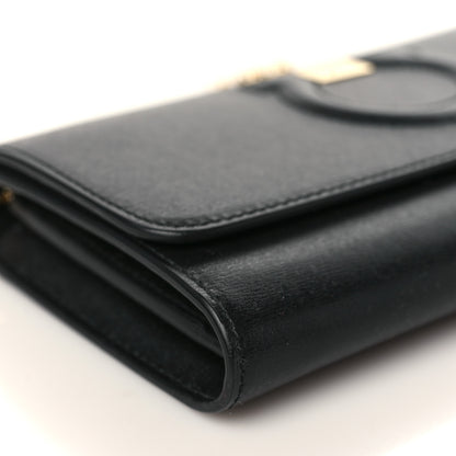 Salvatore Ferragamo Calfskin City Wallet On Chain Black Lipstick 7 of 8