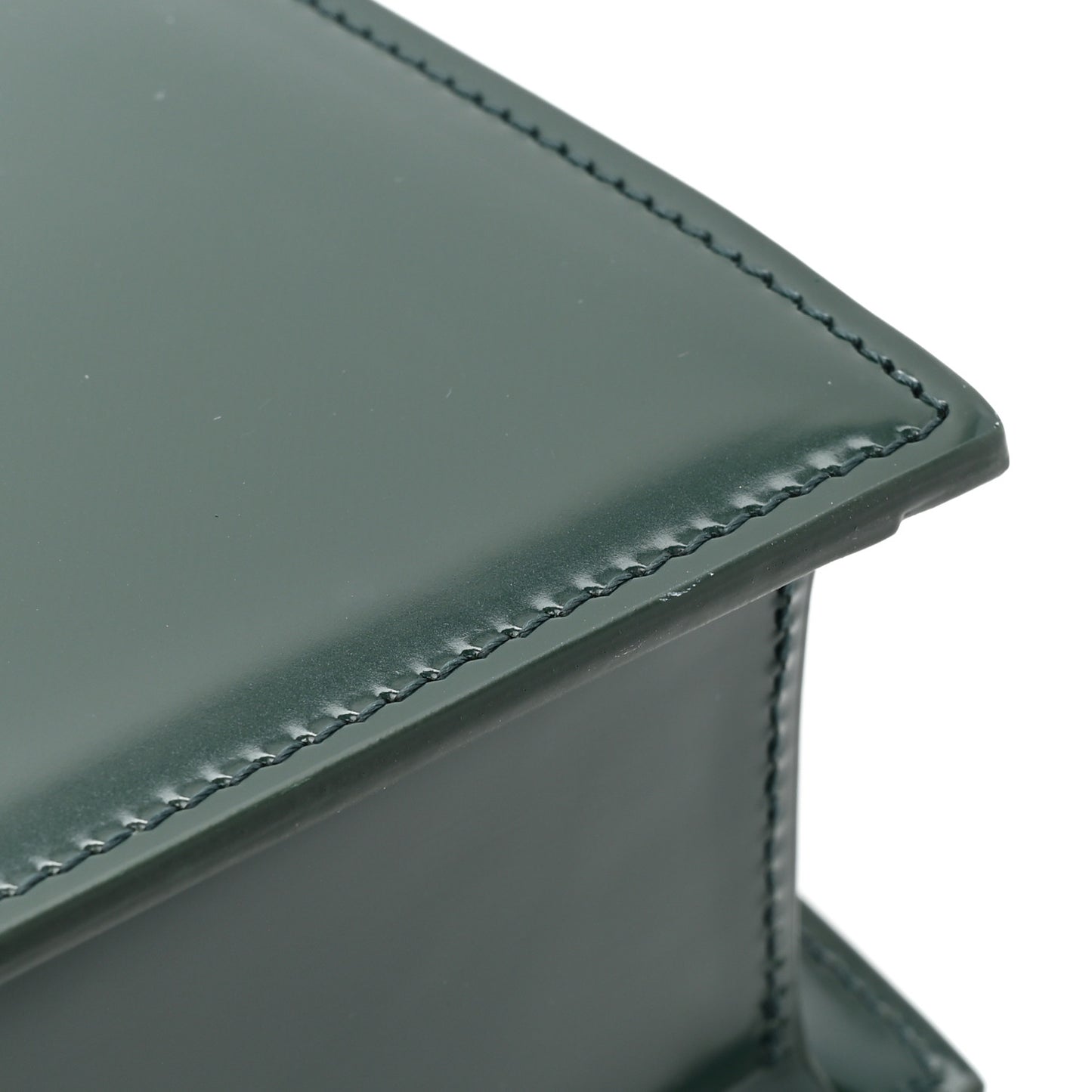 Glazed Calfskin Le Grand Bambino Dark Green