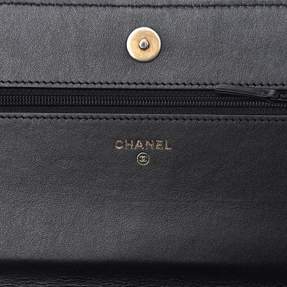 Chanel Caviar Chevron Quilted Boy Wallet On Chain WOC Black 6 of 15