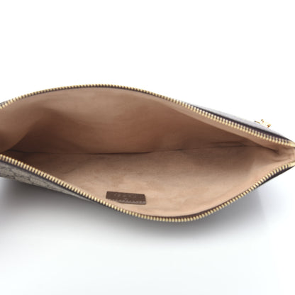 Gucci GG Supreme Monogram Large Ophidia Pouch Clutch Brown 4 of 7