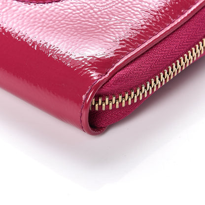 Gucci Vernice Naplack Soho Compact Disco Zip Around Wallet Bright Bouganville 10 of 10