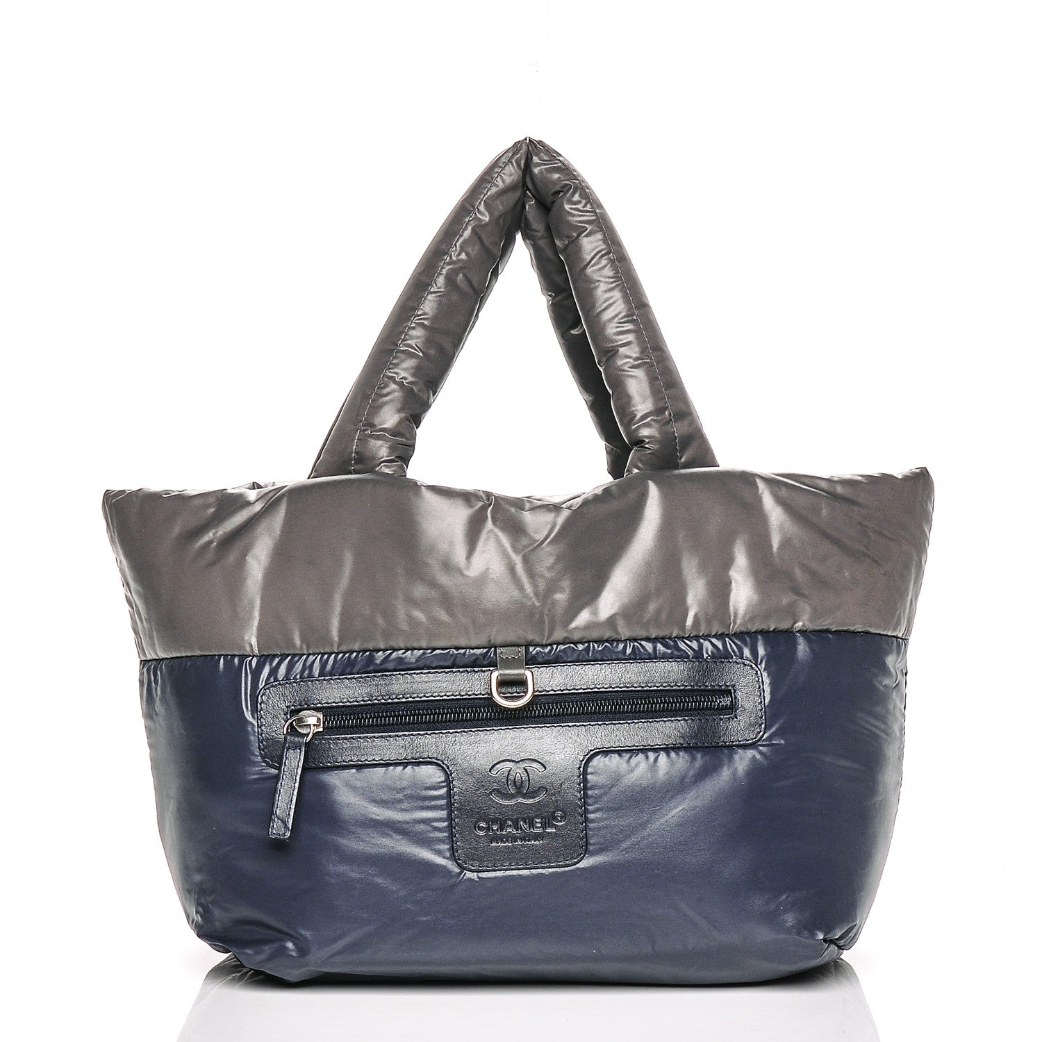 Chanel Nylon Quilted Small Coco Cocoon Reversible Tote Grey 5 of 8