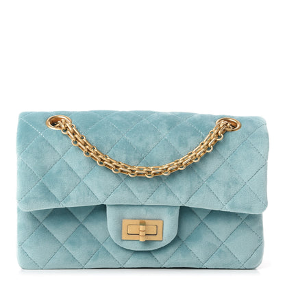 Chanel Velvet Quilted Mini 2.55 Reissue Flap Light Blue 1 of 11