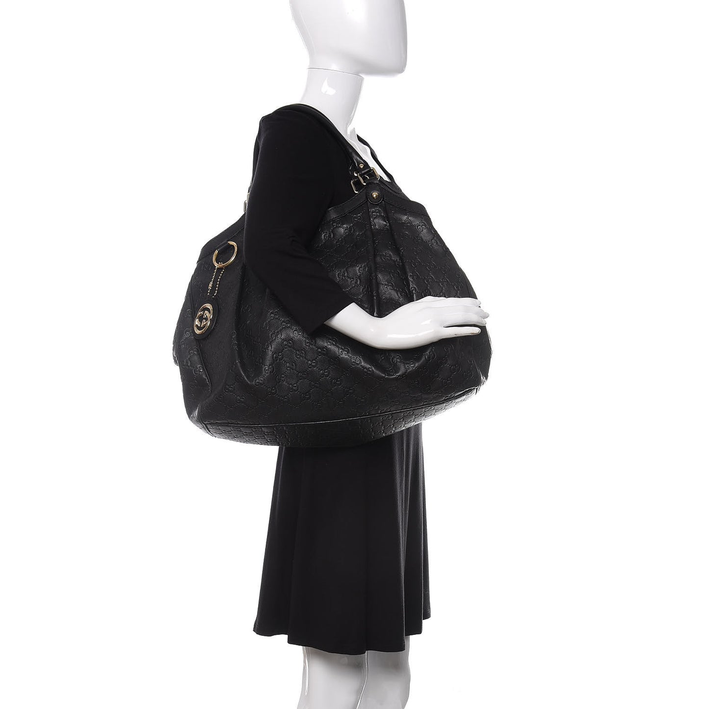 Guccissima Large Sukey Tote Black
