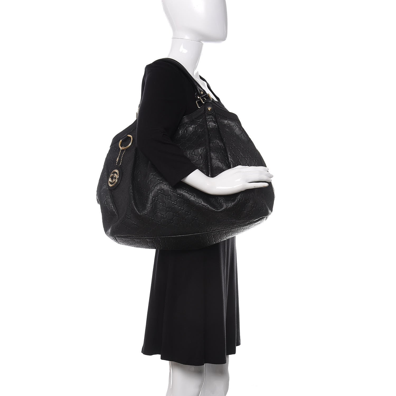 Gucci Guccissima Large Sukey Tote Black 2 of 16