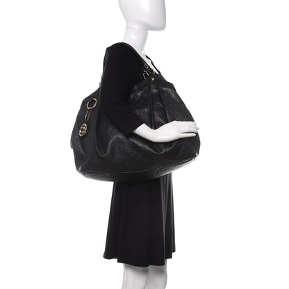 Gucci Guccissima Large Sukey Tote Black 2 of 16