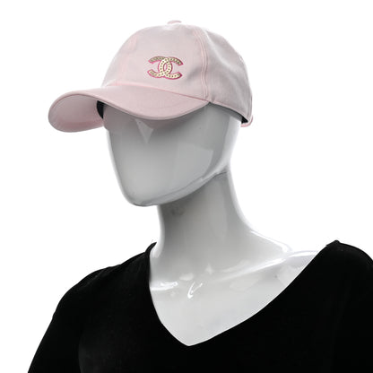 Chanel Cotton Sequin CC Cap Hat Light Pink 2 of 8