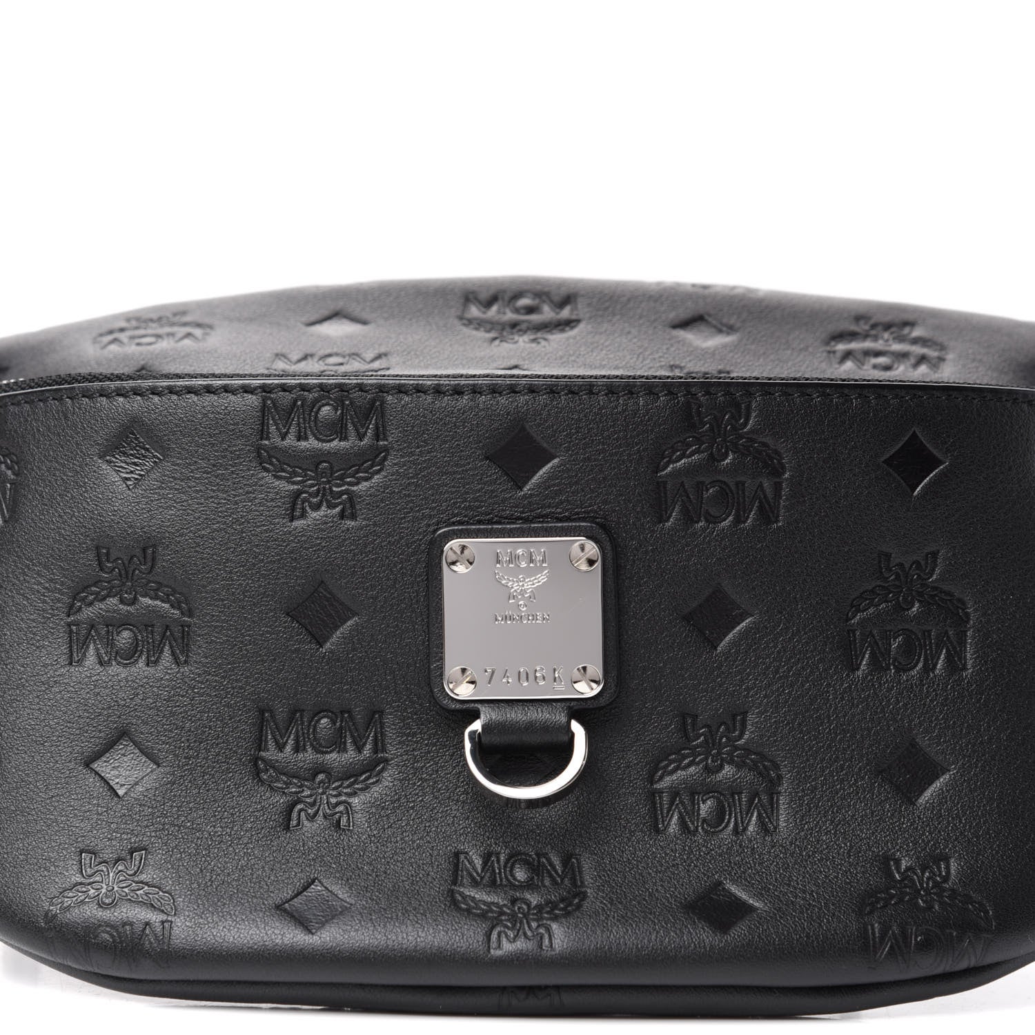 MCM Visetos Small Fusten Belt Bag Black 7 of 7