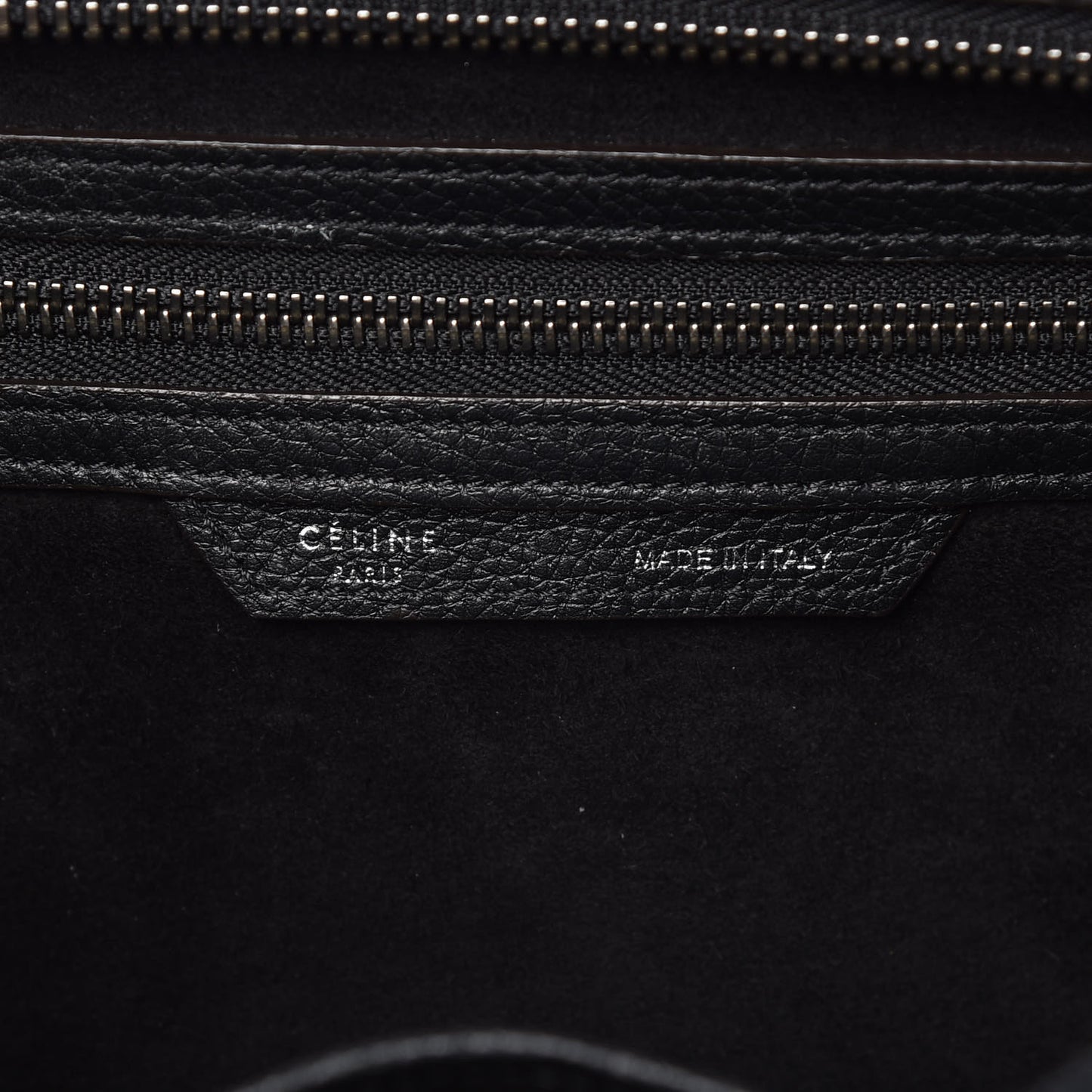Drummed Calfskin Mini Luggage Black