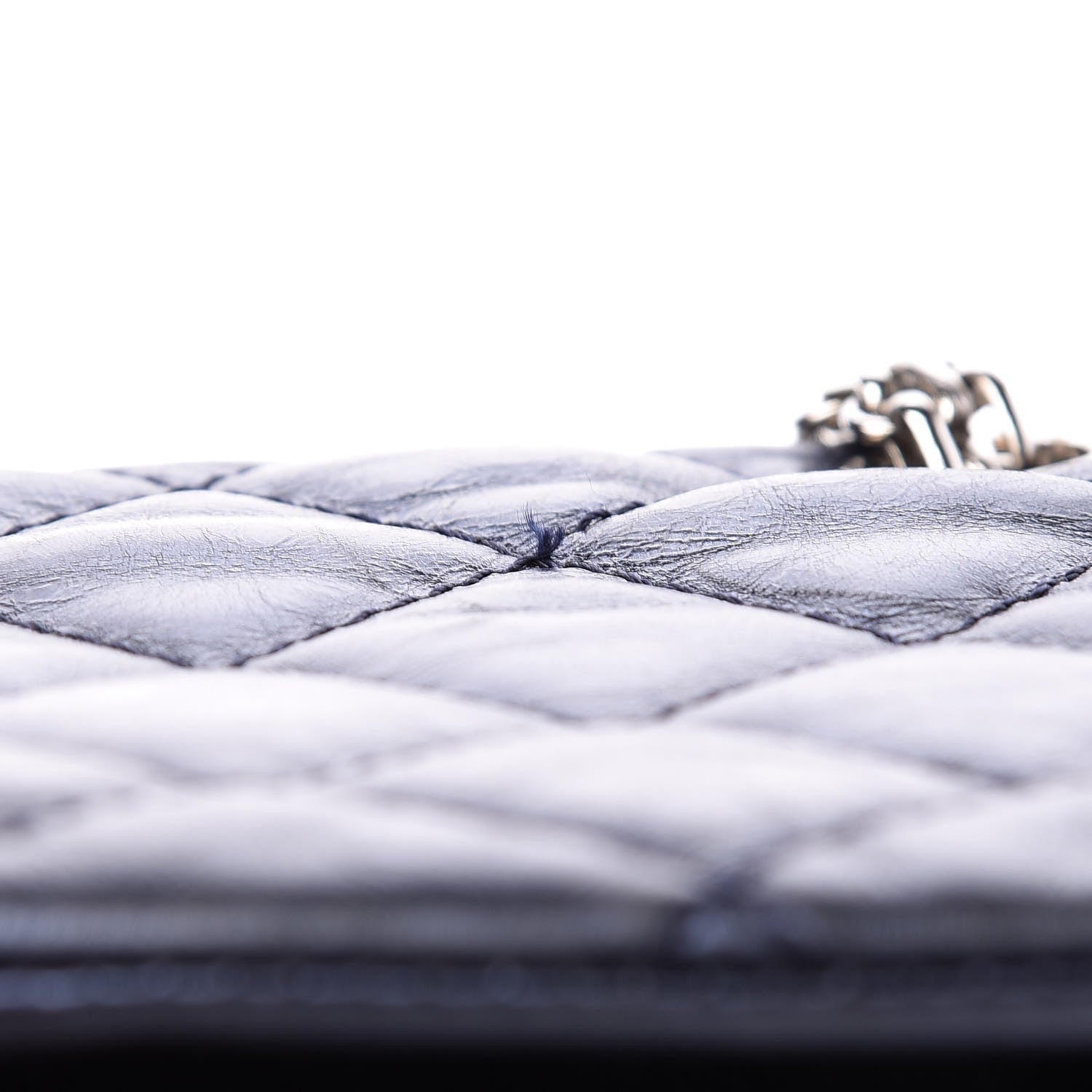 Chanel Metallic Calfskin Quilted 2.55 Reissue 227 Flap Dark Navy Blue 9 of 23