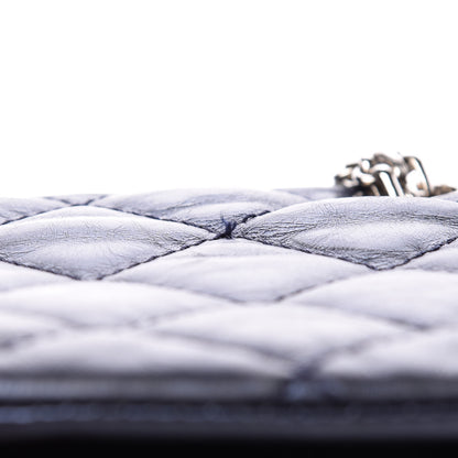 Chanel Metallic Calfskin Quilted 2.55 Reissue 227 Flap Dark Navy Blue 9 of 23