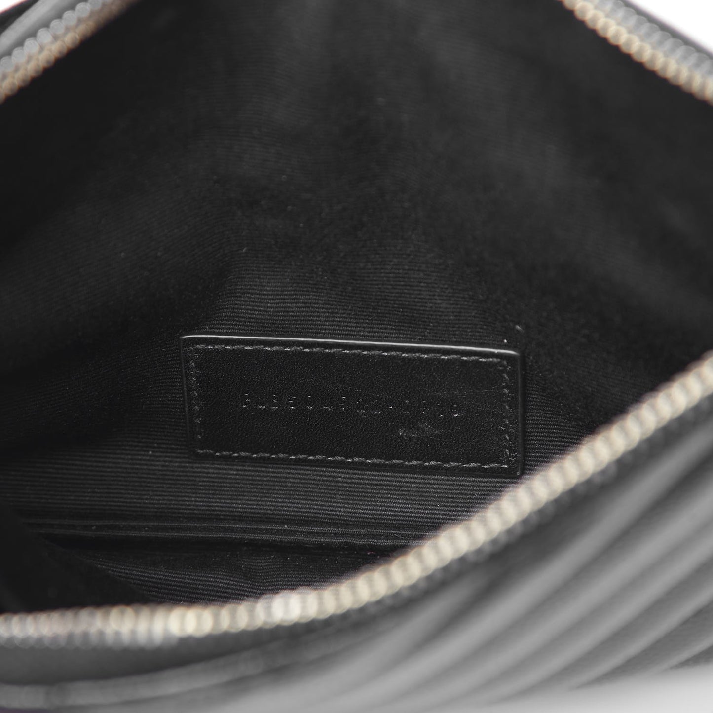 Grain De Poudre Chevron Monogram Bill Pouch Black