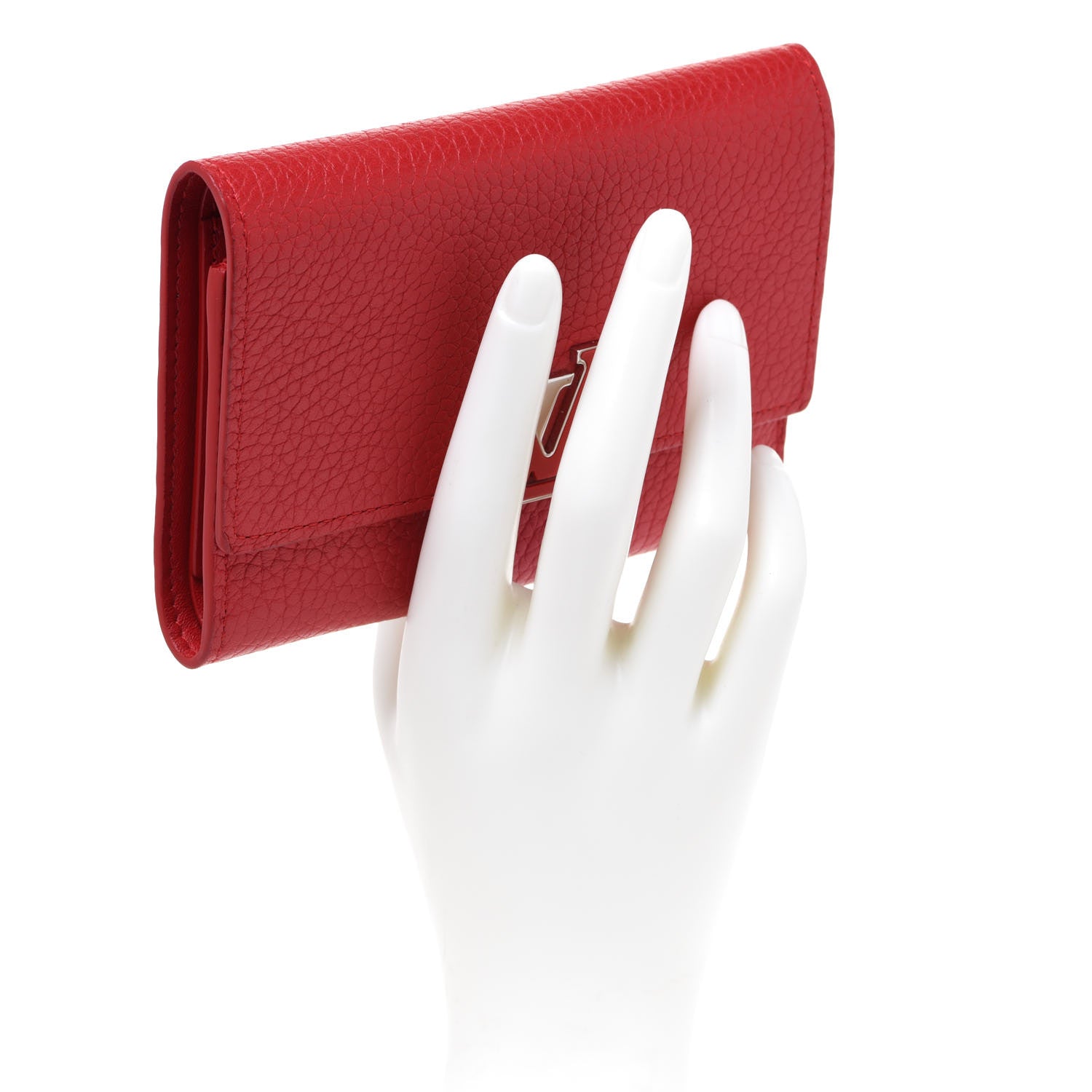 Louis Vuitton Taurillon Capucines Compact Wallet Rubis 2 of 6