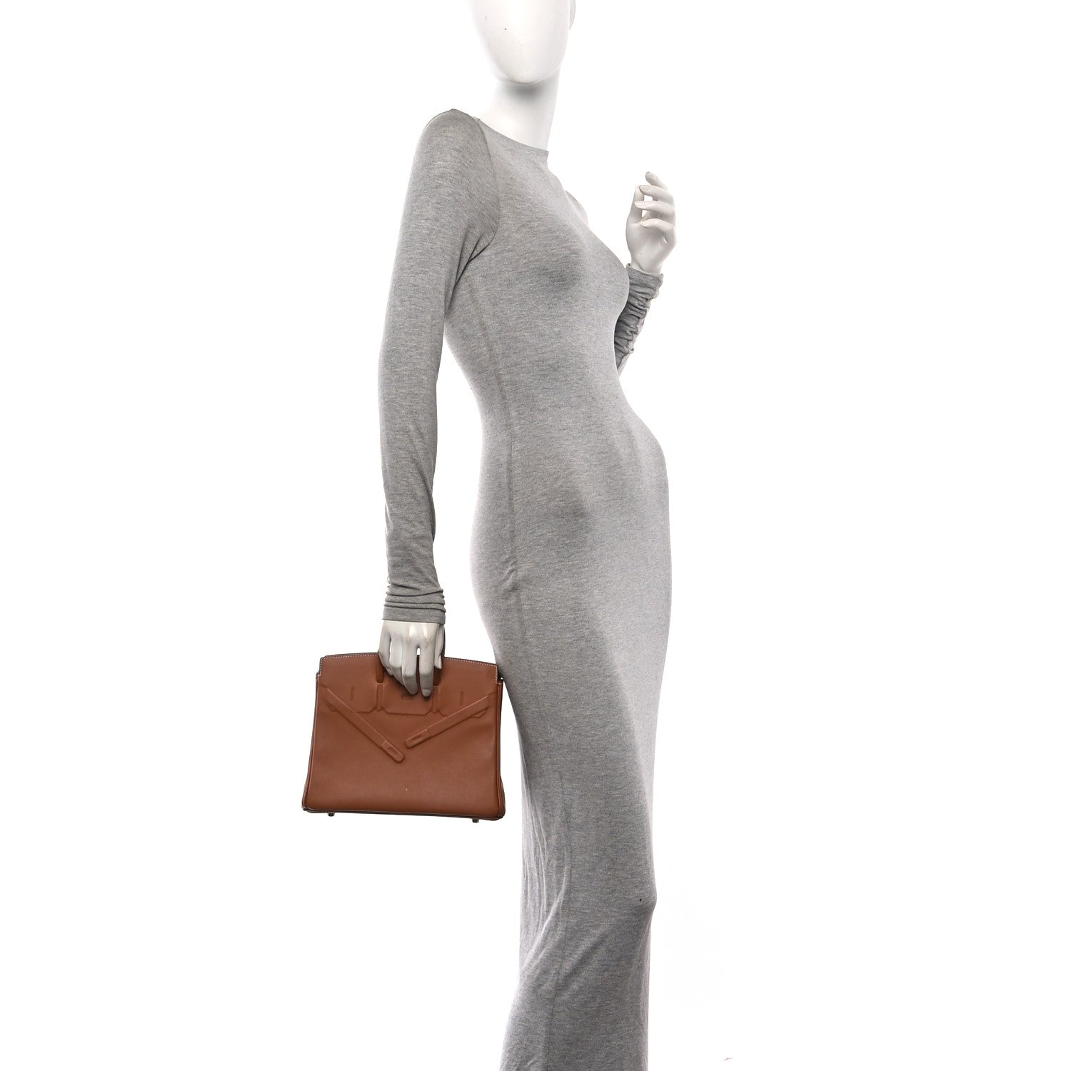 Hermes Swift Birkin Shadow 25 Gold 2 of 12