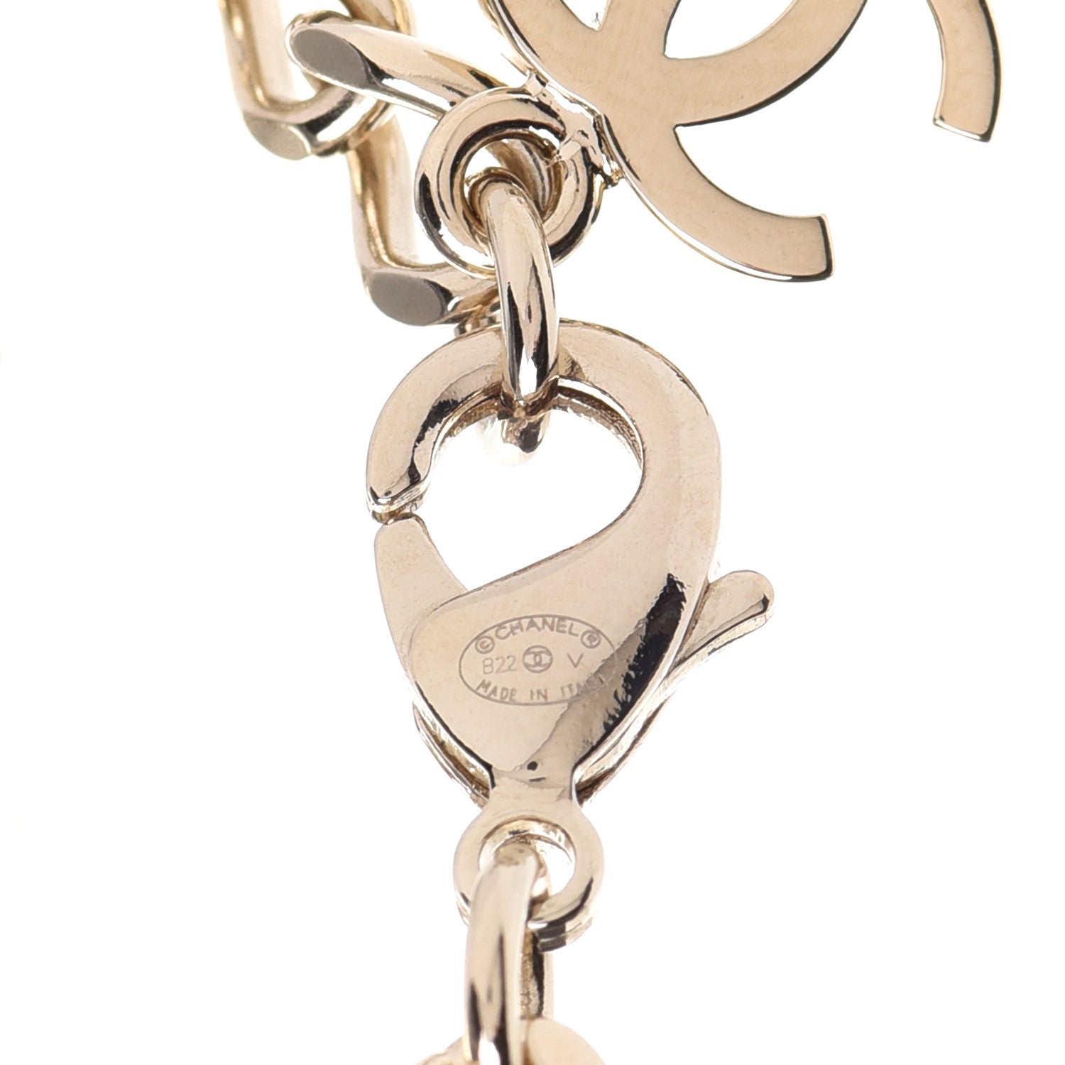 Chanel Crystal CC Chain Bracelet Gold Silver 5 of 6