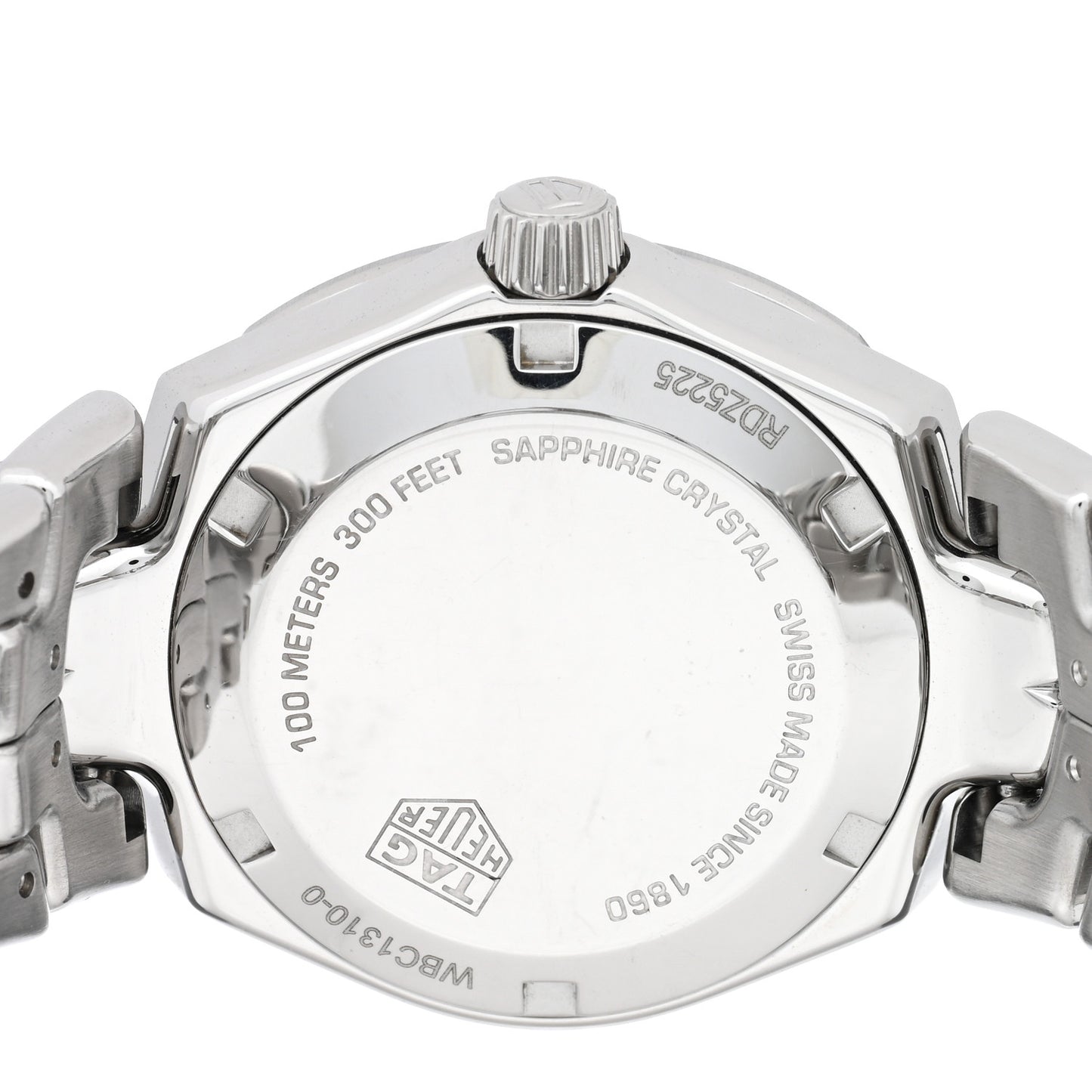 Stainless Steel Mother of Pearl 32mm Link Lady Quartz Watch WBC1310