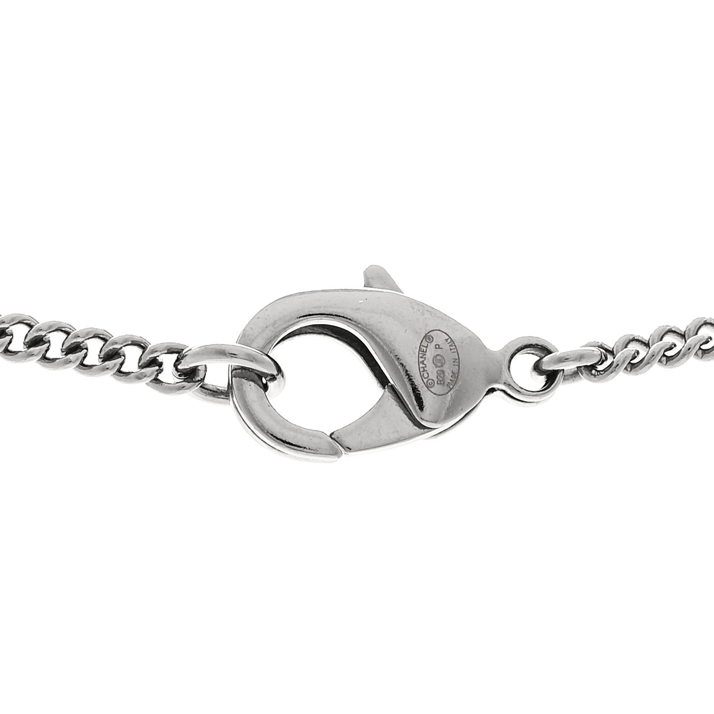 Metal Crystal Ruthenium Dog Tag Charm Necklace Black